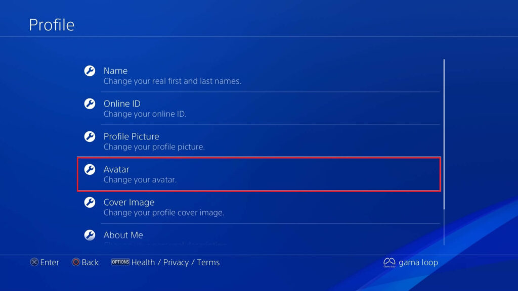 تغییر آواتار در پلی استیشن PS4