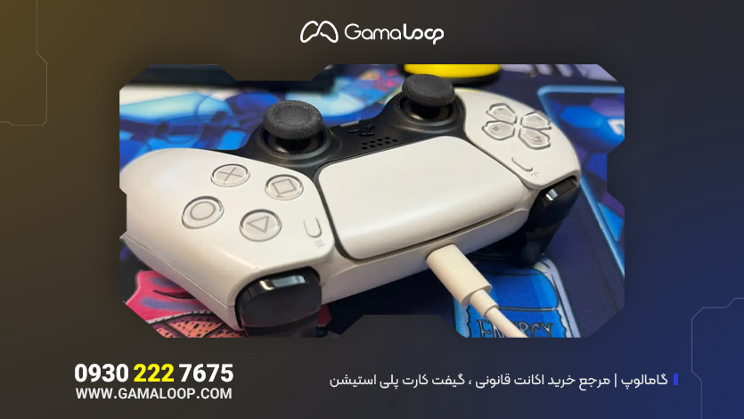 آموزش اتصال دسته PS5 به گوشی با کابل